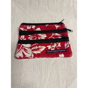Hawaiian Floral Make-up Travel Bag Made In USA Travel Newport Canvas Company